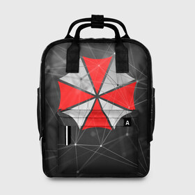 Женский рюкзак 3D с принтом UMBRELLA CORP , 100% полиэстер | лямки с регулируемой длиной, сверху ручки, чтобы рюкзак нести как сумку. Основное отделение закрывается на молнию, как и внешний карман. Внутри два дополнительных кармана, один из которых закрывается на молнию. По бокам два дополнительных кармашка, куда поместится маленькая бутылочка
 | Тематика изображения на принте: ada wong | biohazard | leon | nemesis | project resistance | raccoon city | re2 | resident evil 2 | rpd | stars | umbrella | ада вонг | амбрелла | немесис | ужасы