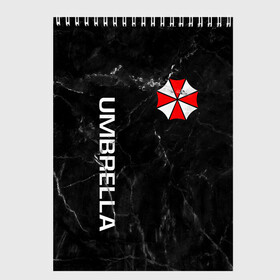 Скетчбук с принтом UMBRELLA CORP , 100% бумага
 | 48 листов, плотность листов — 100 г/м2, плотность картонной обложки — 250 г/м2. Листы скреплены сверху удобной пружинной спиралью | Тематика изображения на принте: ada wong | biohazard | leon | nemesis | project resistance | raccoon city | re2 | resident evil 2 | rpd | stars | umbrella | ада вонг | амбрелла | немесис | ужасы