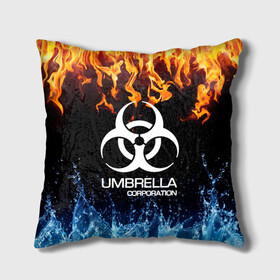 Подушка 3D с принтом UMBRELLA CORPORATION , наволочка – 100% полиэстер, наполнитель – холлофайбер (легкий наполнитель, не вызывает аллергию). | состоит из подушки и наволочки. Наволочка на молнии, легко снимается для стирки | biohazard | biohazard 7 | crocodile | fang | game | hand | monster | new umbrella | resident evil | resident evil 7 | umbrella | umbrella corp | umbrella corporation | zombie | обитель