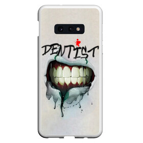 Чехол для Samsung S10E с принтом Dentist , Силикон | Область печати: задняя сторона чехла, без боковых панелей | blood | dentist | teeth | губы | день стоматолога | зубной | зубы | кровь | подарок | стоматолог