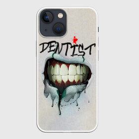 Чехол для iPhone 13 mini с принтом Dentist ,  |  | blood | dentist | teeth | губы | день стоматолога | зубной | зубы | кровь | подарок | стоматолог