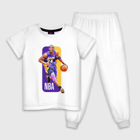 Детская пижама хлопок с принтом NBA (Kobe Bryant) , 100% хлопок |  брюки и футболка прямого кроя, без карманов, на брюках мягкая резинка на поясе и по низу штанин
 | Тематика изображения на принте: 08 | 24 | 8 | angeles | basketball | bryant | gigi | goat | kobe | lakers | legend | logo | los | mamba | nba | rip | sport | баскетбол | брайант | коби | легенда | мамба | спорт