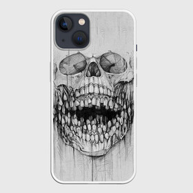 Чехол для iPhone 13 с принтом Dentist skull ,  |  | blood | dentist | skull | teeth | губы | дантист | день стоматолога | зубной | зубы | кровь | подарок | стоматолог | череп