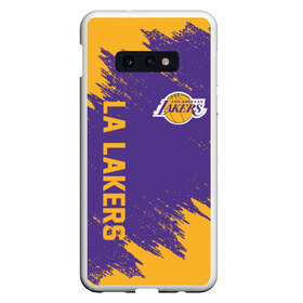 Чехол для Samsung S10E с принтом LA LAKERS , Силикон | Область печати: задняя сторона чехла, без боковых панелей | america | basketball | kobe bryant | la | la lakers | lakers | los angeles lakers | nba | usa | баскетбол | кобе брайант | лос анджелес лейкерс | нба | сша