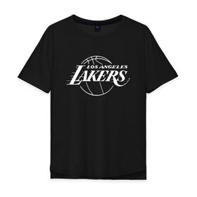 Мужская футболка хлопок Oversize с принтом LA LAKERS , 100% хлопок | свободный крой, круглый ворот, “спинка” длиннее передней части | Тематика изображения на принте: america | basketball | kobe bryant | la | la lakers | lakers | los angeles lakers | nba | usa | баскетбол | кобе брайант | лос анджелес лейкерс | нба | сша