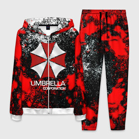 Мужской костюм 3D с принтом UMBRELLA CORP , 100% полиэстер | Манжеты и пояс оформлены тканевой резинкой, двухслойный капюшон со шнурком для регулировки, карманы спереди | biohazard | biohazard 7 | crocodile | fang | game | hand | monster | new umbrella | resident evil | resident evil 7 | umbrella | umbrella corp | umbrella corporation | zombie | обитель