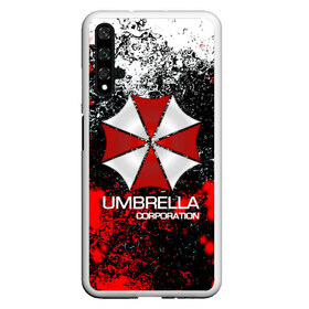 Чехол для Honor 20 с принтом UMBRELLA CORP , Силикон | Область печати: задняя сторона чехла, без боковых панелей | biohazard | biohazard 7 | crocodile | fang | game | hand | monster | new umbrella | resident evil | resident evil 7 | umbrella | umbrella corp | umbrella corporation | zombie | обитель