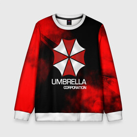 Детский свитшот 3D с принтом UMBRELLA CORP , 100% полиэстер | свободная посадка, прямой крой, мягкая тканевая резинка на рукавах и понизу свитшота | biohazard | biohazard 7 | crocodile | fang | game | hand | monster | new umbrella | resident evil | resident evil 7 | umbrella | umbrella corp | umbrella corporation | zombie | обитель