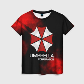 Женская футболка 3D с принтом UMBRELLA CORP , 100% полиэфир ( синтетическое хлопкоподобное полотно) | прямой крой, круглый вырез горловины, длина до линии бедер | biohazard | biohazard 7 | crocodile | fang | game | hand | monster | new umbrella | resident evil | resident evil 7 | umbrella | umbrella corp | umbrella corporation | zombie | обитель