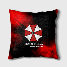 Подушка 3D с принтом UMBRELLA CORP , наволочка – 100% полиэстер, наполнитель – холлофайбер (легкий наполнитель, не вызывает аллергию). | состоит из подушки и наволочки. Наволочка на молнии, легко снимается для стирки | biohazard | biohazard 7 | crocodile | fang | game | hand | monster | new umbrella | resident evil | resident evil 7 | umbrella | umbrella corp | umbrella corporation | zombie | обитель