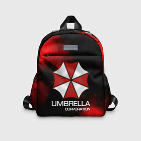 Детский рюкзак 3D с принтом UMBRELLA CORP , 100% полиэстер | лямки с регулируемой длиной, сверху петелька, чтобы рюкзак можно было повесить на вешалку. Основное отделение закрывается на молнию, как и внешний карман. Внутри дополнительный карман. По бокам два дополнительных кармашка | Тематика изображения на принте: biohazard | biohazard 7 | crocodile | fang | game | hand | monster | new umbrella | resident evil | resident evil 7 | umbrella | umbrella corp | umbrella corporation | zombie | обитель