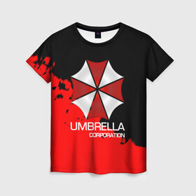 Женская футболка 3D с принтом UMBRELLA CORP , 100% полиэфир ( синтетическое хлопкоподобное полотно) | прямой крой, круглый вырез горловины, длина до линии бедер | biohazard | biohazard 7 | crocodile | fang | game | hand | monster | new umbrella | resident evil | resident evil 7 | umbrella | umbrella corp | umbrella corporation | zombie | обитель