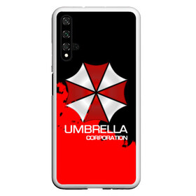 Чехол для Honor 20 с принтом UMBRELLA CORP , Силикон | Область печати: задняя сторона чехла, без боковых панелей | biohazard | biohazard 7 | crocodile | fang | game | hand | monster | new umbrella | resident evil | resident evil 7 | umbrella | umbrella corp | umbrella corporation | zombie | обитель