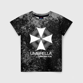 Детская футболка 3D с принтом UMBRELLA CORP , 100% гипоаллергенный полиэфир | прямой крой, круглый вырез горловины, длина до линии бедер, чуть спущенное плечо, ткань немного тянется | Тематика изображения на принте: biohazard | biohazard 7 | crocodile | fang | game | hand | monster | new umbrella | resident evil | resident evil 7 | umbrella | umbrella corp | umbrella corporation | zombie | обитель