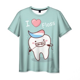Мужская футболка 3D с принтом Tooth , 100% полиэфир | прямой крой, круглый вырез горловины, длина до линии бедер | 9 февраля | врач | день стоматолога | зуб | майки в подарок | майки на 9 февраля | подарки на день стоматолога | стоматолог