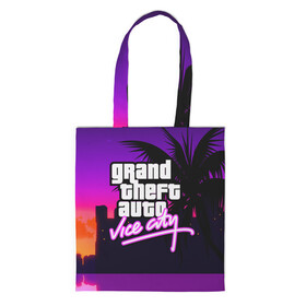 Шоппер 3D с принтом GTA:VICE CITY , 100% полиэстер | Плотность: 200 г/м2; Размер: 34×35 см; Высота лямок: 30 см | grand theft auto 2 | grand theft auto 3 | grand theft auto v | grand theft auto: san andreas | grand theft auto: vice city | gta 1 | gta 2 | gta 3 | gta 4 | gta 5 | gta online | gta v | город | игры