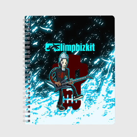 Тетрадь с принтом LIMP BIZKIT , 100% бумага | 48 листов, плотность листов — 60 г/м2, плотность картонной обложки — 250 г/м2. Листы скреплены сбоку удобной пружинной спиралью. Уголки страниц и обложки скругленные. Цвет линий — светло-серый
 | dj lethal | limp bizkit | rock | джон отто | лимп бизкит | майк смит | музыка | роб уотерс | рок | сэм риверс | терри бальзамо | уэс борланд | фред дёрст