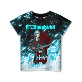 Детская футболка 3D с принтом LIMP BIZKIT , 100% гипоаллергенный полиэфир | прямой крой, круглый вырез горловины, длина до линии бедер, чуть спущенное плечо, ткань немного тянется | dj lethal | limp bizkit | rock | джон отто | лимп бизкит | майк смит | музыка | роб уотерс | рок | сэм риверс | терри бальзамо | уэс борланд | фред дёрст