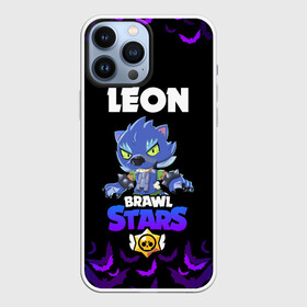 Чехол для iPhone 13 Pro Max с принтом Brawl stars leon оборотень ,  |  | Тематика изображения на принте: bea | bib | brawl stars | crow | el brown | leon | max | nita | sally leon | shark | акула | биа | биби | бравл старс | ворон | игра | леон | макс | нита | оборотень | салли леон | сэлли леон | шарк | эл браун