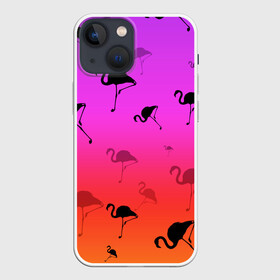 Чехол для iPhone 13 mini с принтом Фламинго ,  |  | минимализм | прикольные картинки | прикольные надписи | розовый фламинго | фламинго