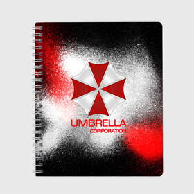 Тетрадь с принтом UMBRELLA CORP , 100% бумага | 48 листов, плотность листов — 60 г/м2, плотность картонной обложки — 250 г/м2. Листы скреплены сбоку удобной пружинной спиралью. Уголки страниц и обложки скругленные. Цвет линий — светло-серый
 | biohazard | biohazard 7 | crocodile | fang | game | hand | monster | new umbrella | resident evil | resident evil 7 | umbrella | umbrella corp | umbrella corporation | zombie | обитель