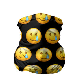 Бандана-труба 3D с принтом New Emoji , 100% полиэстер, ткань с особыми свойствами — Activecool | плотность 150‒180 г/м2; хорошо тянется, но сохраняет форму | crying | emoji | smile | smiling face with tear | tear | плачущий | слеза | смайлик | улыбка | эмодзи
