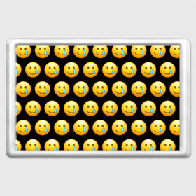 Магнит 45*70 с принтом New Emoji , Пластик | Размер: 78*52 мм; Размер печати: 70*45 | crying | emoji | smile | smiling face with tear | tear | плачущий | слеза | смайлик | улыбка | эмодзи