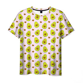 Мужская футболка 3D с принтом АВОКАДО , 100% полиэфир | прямой крой, круглый вырез горловины, длина до линии бедер | avocado | character | cute pictures | exotic | fruit | nut | vegan | vegetables | vegetarian | авокадо | веган | вегетарианец | милые картинки | овощи | орех | персонаж | фрукты | экзотика