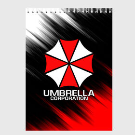 Скетчбук с принтом UMBRELLA CORP , 100% бумага
 | 48 листов, плотность листов — 100 г/м2, плотность картонной обложки — 250 г/м2. Листы скреплены сверху удобной пружинной спиралью | Тематика изображения на принте: ada wong | biohazard | leon | nemesis | project resistance | raccoon city | re2 | resident evil 2 | rpd | stars | umbrella | ада вонг | амбрелла | немесис | ужасы