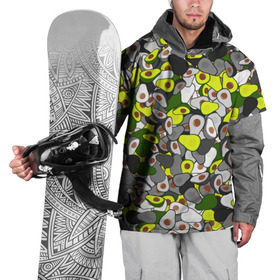 Накидка на куртку 3D с принтом Камуфляж с авокадо , 100% полиэстер |  | Тематика изображения на принте: avocado | адвокадо | веган | еда | камо | милитари | оовощь | паттерн | фрукт | хаки