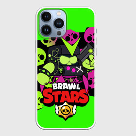 Чехол для iPhone 13 Pro Max с принтом BRAWL STARS VIRUS 8 BIT ,  |  | Тематика изображения на принте: 8 | 8bit | bit | brawlstars | crow | leon | leonskin | max | mr p | sally | shark | virus | бит | бравлстарc | бравлстарз | динамайк | игра | игры | леон | макс | мистер пи | молнии | мультик | старз