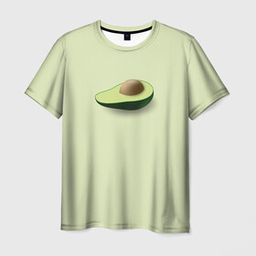 Мужская футболка 3D с принтом Авокадо , 100% полиэфир | прямой крой, круглый вырез горловины, длина до линии бедер | Тематика изображения на принте: авокадо | веган | еда блогеров | мемы | минимализм | прикольные картинки | прикольные надписи | растение | фрукт
