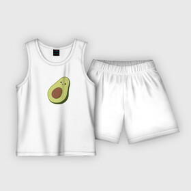 Детская пижама с шортами хлопок с принтом Авокадо ,  |  | авокадо | мемы | минимализм | прикольные картинки | прикольные надписи | растение | фрукт