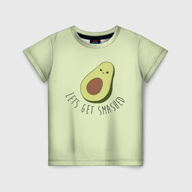 Детская футболка 3D с принтом Авокадо , 100% гипоаллергенный полиэфир | прямой крой, круглый вырез горловины, длина до линии бедер, чуть спущенное плечо, ткань немного тянется | авокадо | мемы | минимализм | прикольные картинки | прикольные надписи | растение | фрукт