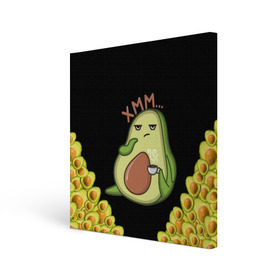 Холст квадратный с принтом Авокадо , 100% ПВХ |  | авокадо | веган | еда блогеров | мемы | минимализм | прикольные картинки | прикольные надписи | растение | смешное авокадо | фрукт