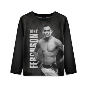 Детский лонгслив 3D с принтом Tony Ferguson , 100% полиэстер | длинные рукава, круглый вырез горловины, полуприлегающий силуэт
 | el cucuy | ferguson | mma | tony | tony ferguson | ufc | арманн | бокс | борьба | джиу джитсу | кукуй | тони | тони фергюсон | фергюсон | эль | эль кукуй | энтони