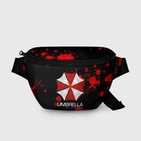 Поясная сумка 3D с принтом UMBRELLA CORP , 100% полиэстер | плотная ткань, ремень с регулируемой длиной, внутри несколько карманов для мелочей, основное отделение и карман с обратной стороны сумки застегиваются на молнию | biohazard | biohazard 7 | crocodile | fang | game | hand | monster | new umbrella | resident evil | resident evil 7 | umbrella | umbrella corp | umbrella corporation | zombie | обитель