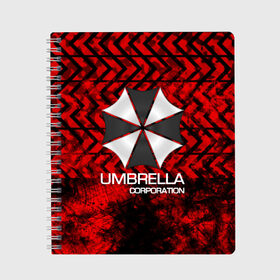 Тетрадь с принтом UMBRELLA CORP , 100% бумага | 48 листов, плотность листов — 60 г/м2, плотность картонной обложки — 250 г/м2. Листы скреплены сбоку удобной пружинной спиралью. Уголки страниц и обложки скругленные. Цвет линий — светло-серый
 | biohazard | biohazard 7 | crocodile | fang | game | hand | monster | new umbrella | resident evil | resident evil 7 | umbrella | umbrella corp | umbrella corporation | zombie | обитель