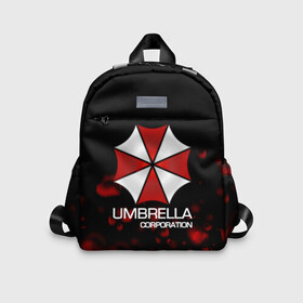 Детский рюкзак 3D с принтом UMBRELLA CORP , 100% полиэстер | лямки с регулируемой длиной, сверху петелька, чтобы рюкзак можно было повесить на вешалку. Основное отделение закрывается на молнию, как и внешний карман. Внутри дополнительный карман. По бокам два дополнительных кармашка | Тематика изображения на принте: biohazard | biohazard 7 | crocodile | fang | game | hand | monster | new umbrella | resident evil | resident evil 7 | umbrella | umbrella corp | umbrella corporation | zombie | обитель