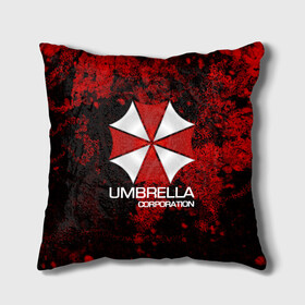 Подушка 3D с принтом UMBRELLA CORP , наволочка – 100% полиэстер, наполнитель – холлофайбер (легкий наполнитель, не вызывает аллергию). | состоит из подушки и наволочки. Наволочка на молнии, легко снимается для стирки | biohazard | biohazard 7 | crocodile | fang | game | hand | monster | new umbrella | resident evil | resident evil 7 | umbrella | umbrella corp | umbrella corporation | zombie | обитель