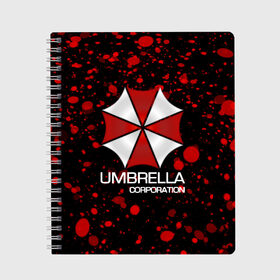 Тетрадь с принтом UMBRELLA CORP , 100% бумага | 48 листов, плотность листов — 60 г/м2, плотность картонной обложки — 250 г/м2. Листы скреплены сбоку удобной пружинной спиралью. Уголки страниц и обложки скругленные. Цвет линий — светло-серый
 | biohazard | biohazard 7 | crocodile | fang | game | hand | monster | new umbrella | resident evil | resident evil 7 | umbrella | umbrella corp | umbrella corporation | zombie | обитель