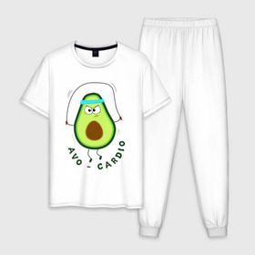 Мужская пижама хлопок с принтом Авокадо , 100% хлопок | брюки и футболка прямого кроя, без карманов, на брюках мягкая резинка на поясе и по низу штанин
 | авокадо | веган | еда блогеров | мемы | минимализм | прикольные картинки | прикольные надписи | растение | смешное авокадо | фрукт