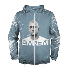 Мужская ветровка 3D с принтом EMINEM. , 100% полиэстер | подол и капюшон оформлены резинкой с фиксаторами, два кармана без застежек по бокам, один потайной карман на груди | eminem | marshall bruce mathers | music to be murdered by | rap | американский рэпер | зарубежный реп | маршалл брюс мэтерс | музыка | реп | рэпер | эм | эминем