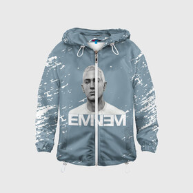 Детская ветровка 3D с принтом EMINEM. , 100% полиэстер | подол и капюшон оформлены резинкой с фиксаторами, по бокам два кармана без застежек, один потайной карман на груди | eminem | marshall bruce mathers | music to be murdered by | rap | американский рэпер | зарубежный реп | маршалл брюс мэтерс | музыка | реп | рэпер | эм | эминем