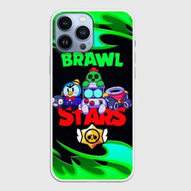 Чехол для iPhone 13 Pro Max с принтом BRAWL STARS | Пламя ,  |  | Тематика изображения на принте: 8 | 8bit | bit | brawl | brawlstars | crow | leon | leonskin | max | mr p | sally | virus | бит | бравл | игра | леон | макс | молнии | мультик | пламя | старc | старз