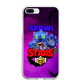 Чехол для iPhone 7Plus/8 Plus матовый с принтом BRAWL STARS LEON WOLF , Силикон | Область печати: задняя сторона чехла, без боковых панелей | 8 | 8bit | bit | brawl | brawlstars | crow | leon | leonskin | max | mr p | sally | virus | бит | бравл | игра | леон | макс | молнии | мультик | пламя | старc | старз