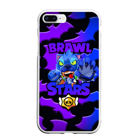 Чехол для iPhone 7Plus/8 Plus матовый с принтом BRAWL STARS LEON WOLF BAT , Силикон | Область печати: задняя сторона чехла, без боковых панелей | 8 | 8bit | bit | brawl | brawlstars | crow | leon | leonskin | max | mr p | sally | virus | бит | бравл | игра | леон | макс | молнии | мультик | пламя | старc | старз