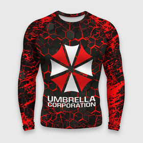 Мужской рашгард 3D с принтом UMBRELLA CORPORATION. ,  |  | corp | corporation | resident evil | umbrella | umbrella corporation | зомби апокалипсис | зонт | игра