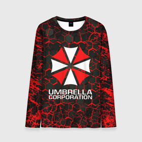 Мужской лонгслив 3D с принтом UMBRELLA CORPORATION. , 100% полиэстер | длинные рукава, круглый вырез горловины, полуприлегающий силуэт | corp | corporation | resident evil | umbrella | umbrella corporation | зомби апокалипсис | зонт | игра