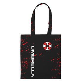 Шоппер 3D с принтом UMBRELLA CORPORATION. , 100% полиэстер | Плотность: 200 г/м2; Размер: 34×35 см; Высота лямок: 30 см | corp | corporation | resident evil | umbrella | umbrella corporation | зомби апокалипсис | зонт | игра